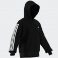 adidas Men's Essentials 3-Stripes French Terry Full-Zip Hoodie - Black
