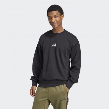 adidas Men's Essentials Feelcozy Fleece Sweatshirt - Black