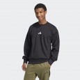 adidas Men's Essentials Feelcozy Fleece Sweatshirt - Black
