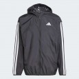 adidas Men's Essentials 3-Stripes Windbreaker - Black