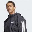 adidas Men's Essentials 3-Stripes Windbreaker - Black