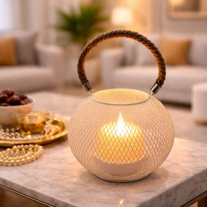 تحفة منزلية ( شمعدان تعليق ) LED