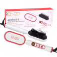 Enzo EN-4201 Portable Mini Hair Iron Fast Hair Straightening Brush Comb Wholesale Ceramic Electric Hot Beard Straightener Brush