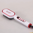 Enzo EN-4201 Portable Mini Hair Iron Fast Hair Straightening Brush Comb Wholesale Ceramic Electric Hot Beard Straightener Brush