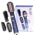 Enzo EN-758 Professional 4 in 1 Electric Hot Air Hair Brush One Step Airbrush Hair Dryer Brush Curler with Interchangeable Brush