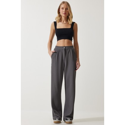 بنطلون ستاتي قماش لون سكني