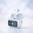 9Pro TWS Earphones -White-ايربودز مع شاشة لمس ع علبة الشحن