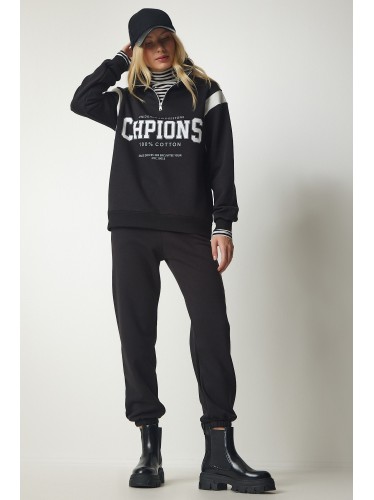 ترينج ستاتي لون أسود بنطلون وبلوزة