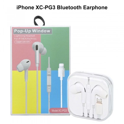 سماعة أذن سلكية نوع GL-PG3-3 - Lightning - لون أبيض