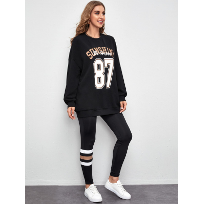 بلوزة برسوم رقم 87 للنساء لون اسود