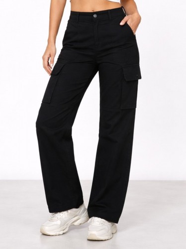 بنطلون كارجو ستاتي لون أسود