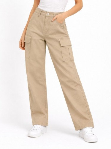 بنطلون كارجو ستاتي لون بيج