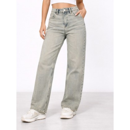 بنطلون جينز نسائي لون سكني