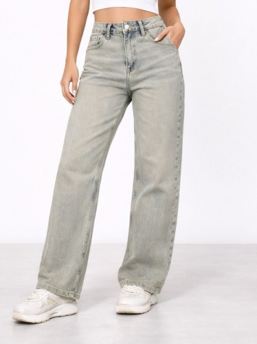 بنطلون جينز ستاتي لون سكني