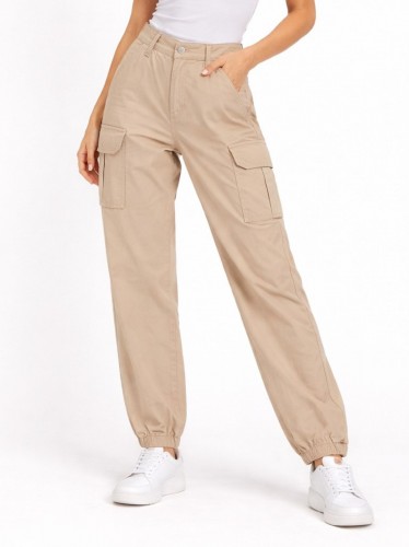 بنطلون كارجو ستاتي لون بيج