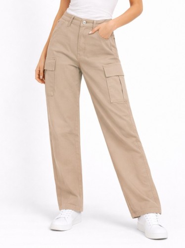 بنطلون كارجو ستاتي لون بيج