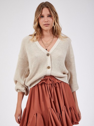 جاكيت ستاتي خريفي لون بيج