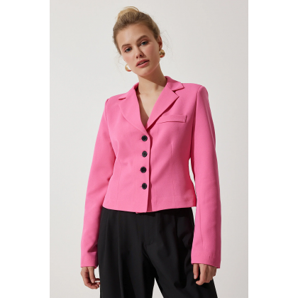 جاكيت رسمي قصير باللون الفوشي