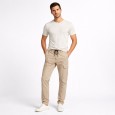 بنطلون رجالي قطن بتصميم جيوب جانبية لون بيج