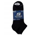 Skechers Mens' Non Terry Low Trio (3 Pair) Socks (41-46)-Black
