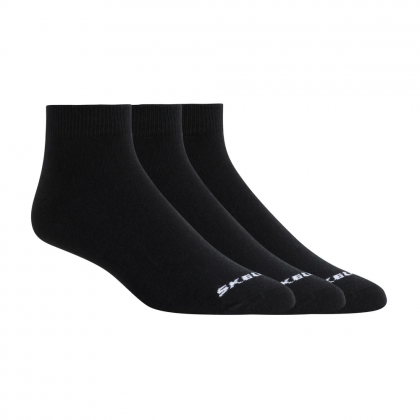 Skechers Mens' 1/4 Trio (3 Pair) Socks (41-46)-Black