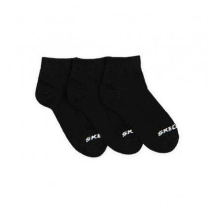 Skechers Unisex No Show (3 Pair) Socks (27-30)-White