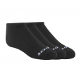 Skechers Kids' Unisex Non Terry No Show (3 Pair) Socks (31-35)-Black