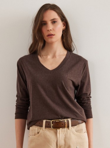 بلوزة ستاتي ربيعي لون بني