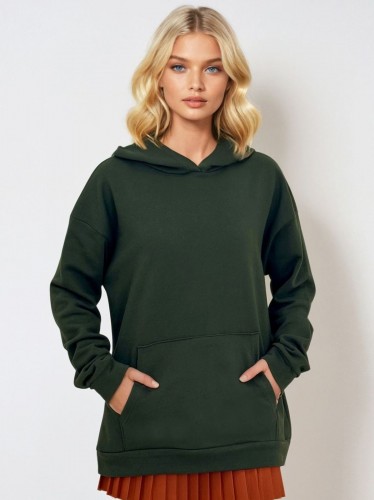 بلوز مع طاقيه باللون الزيتي