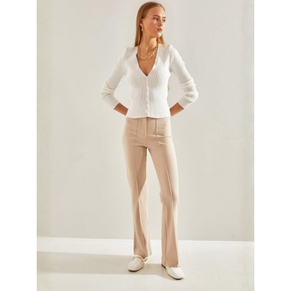 بنطلون بالازو نسائي لون بيج