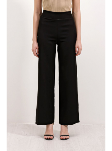 بنطلون ستاتي خصر عالي لون أسود