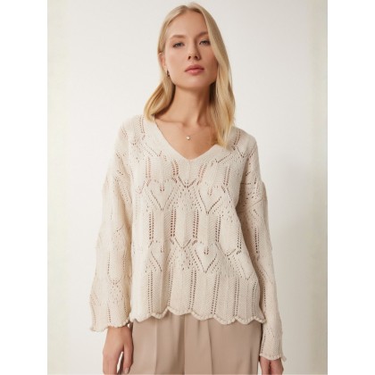 بلوز كريمي شتوي
