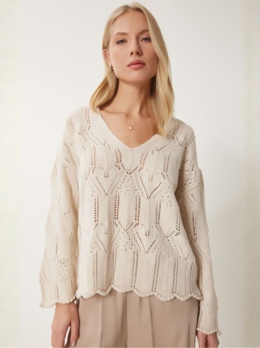 بلوزة ستاتي لون بيج