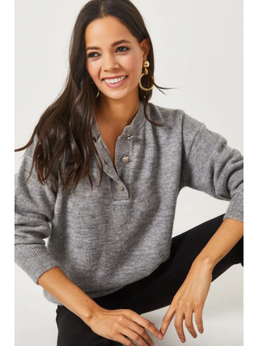 بلوزة ستاتي شتوي لون سكني