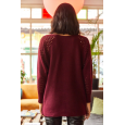 بلوز مخرمة احمر