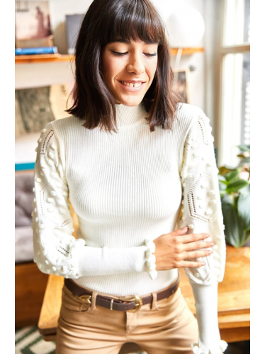 بلوزة ستاتي شتوي لون سكري