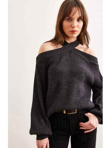 بلوزة ستاتي لون أسود