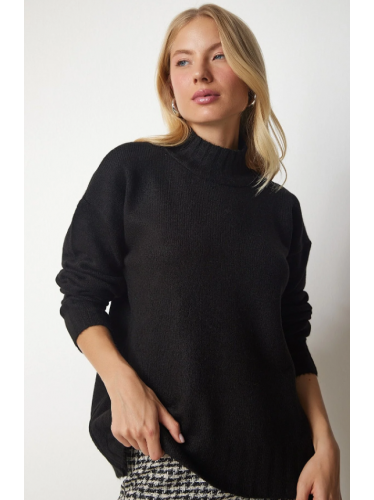 بلوزة ستاتي شتوي لون أسود