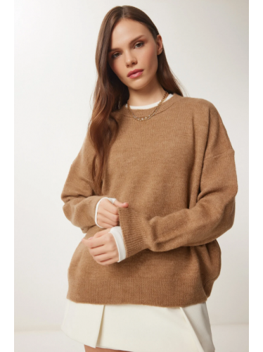 بلوزة ستاتي Happiness İstanbul شتوي لون كموني