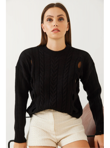 بلوزة ستاتي شتوي لون أسود