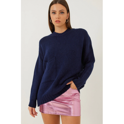 بلوز شتوي صوف كحلي