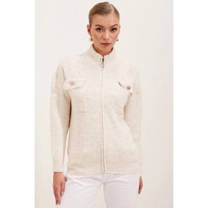 جرزة باللون البيج مع سحاب