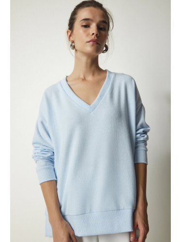 بلوزة ستاتي لون أزرق فاتح