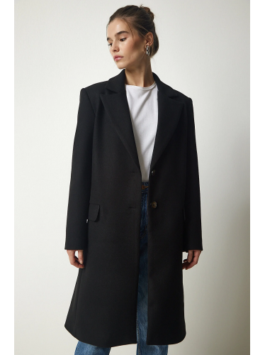 جاكيت جوخ طويل باللون الاسود