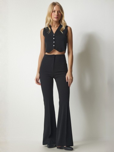 بنطلون ستاتي لون أسود