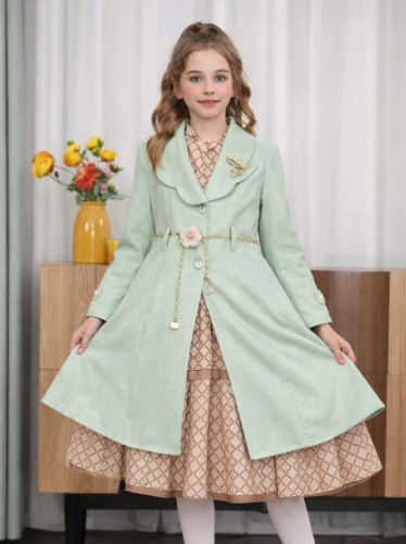 فستان قطعتين لون اخضر