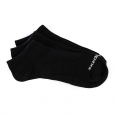 Skechers Kids' Unisex Non Terry No Show (3 Pair) Socks (31-35)-Black