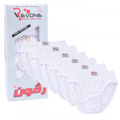 طقم سليب داخلي (6 قطع) للرجال لون أبيض