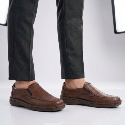 حذاء كاجوال للرجال جلد طبيعي لون بني  من I Can