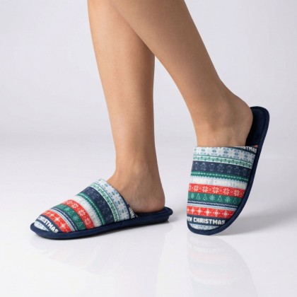 حفاية شتوي رجالي لون كحلي مع زخرفة